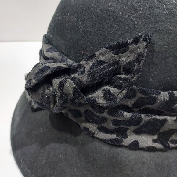 Wool Hat By Scalla Collezione 100% Women Size 6 to 8 Inch Flapper Look - Picture 2 of 10